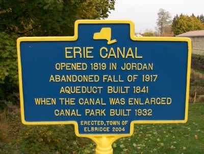 Erie Canal Marker - Jordan, New York image. Click for full size.