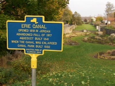 Erie Canal Marker - Jordan Canal Park image. Click for full size.