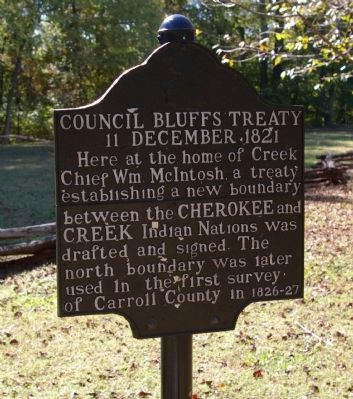 Council Bluffs Treaty Marker in 2008 image. Click for full size.