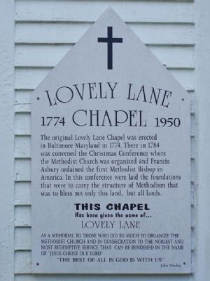Lovely Lane Chapel Marker, Right Panel image. Click for full size.