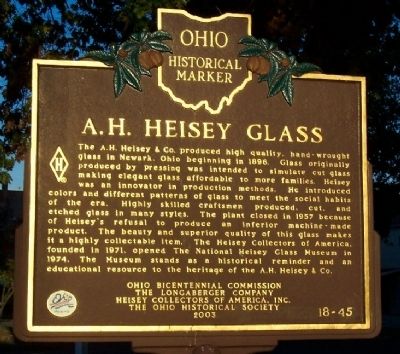 A. H. Heisey Glass Marker image. Click for full size.