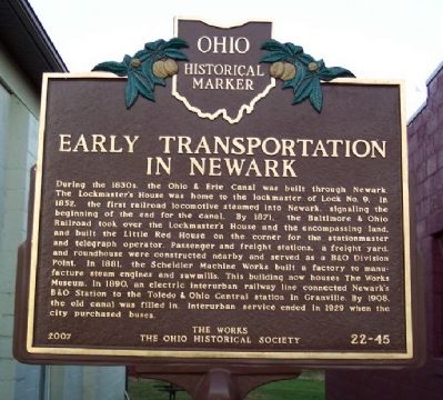Early Transportation in Newark Marker image. Click for full size.