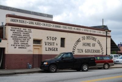 Painted Building Noting the 10 Governors - On the Eastern Entrance to County Square. Click for full size. Painted Building Noting the 10 Governors - On the Eastern Entrance to County Square image. Click for full size.