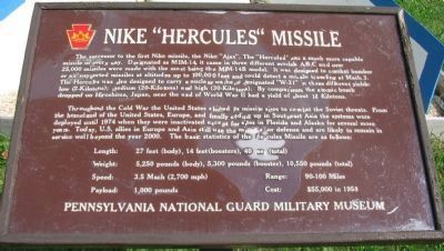 Nike "Hercules" Missile Marker. Click for full size. Nike "Hercules" Missile Marker image. Click for full size.