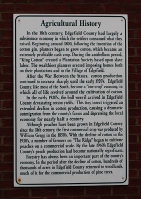 Agricultural History Marker. Click for full size. Agricultural History Marker image. Click for full size.