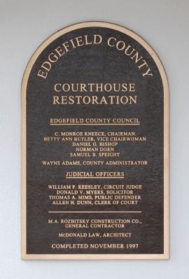 Edgefield County<br>Courthouse Restoration image. Click for full size.