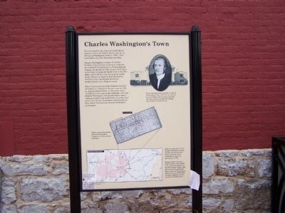 Charles Washington's Town Marker image. Click for full size.