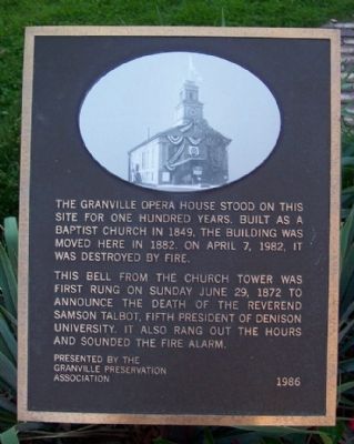 Granville Opera House Marker image. Click for full size.
