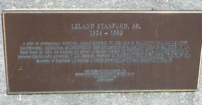 Leland Stanford, Sr. Marker image. Click for full size.