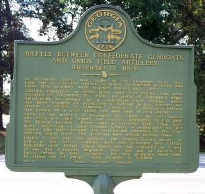 Battle Between Confederate Gunboats and Union Field Artillery Marker image. Click for full size.