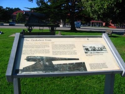The Ordoñez Gun Marker with Gun in Background. Click for full size. The Ordoñez Gun Marker with Gun in Background image. Click for full size.