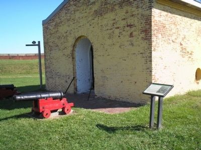 Marker at Fort Mifflin. Click for full size. Marker at Fort Mifflin image. Click for full size.
