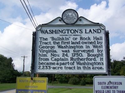 Washington's Land Marker. Click for full size. Washington's Land Marker image. Click for full size.