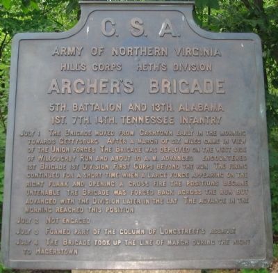 Archer's Brigade Tablet. Click for full size. Archer's Brigade Tablet image. Click for full size.