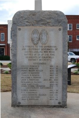 Governors and Lieutenant Governors from Edgefield Marker image. Click for full size.