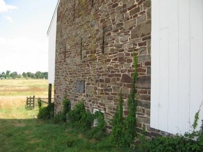 Marker on the North Side of McPherson Barn. Click for full size. Marker on the North Side of McPherson Barn image. Click for full size.