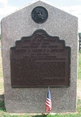 Battery A, Second U.S. Artillery Tablet. Click for full size. Battery A, Second U.S. Artillery Tablet image. Click for full size.