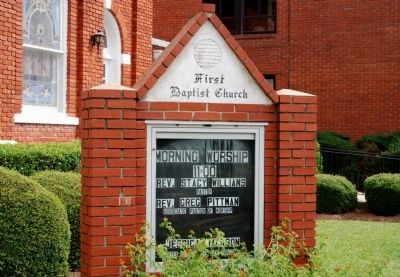 First Baptist Church Sign image. Click for full size.