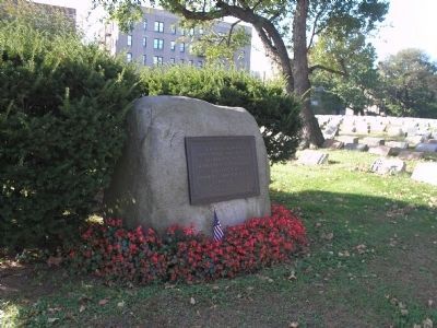 Marker in Woodlawn Cemetery. Click for full size. Marker in Woodlawn Cemetery image. Click for full size.
