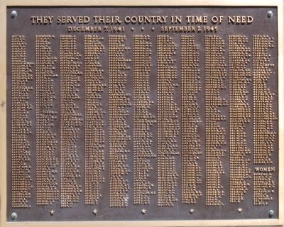 Plaque on west face of Memorial image. Click for full size.