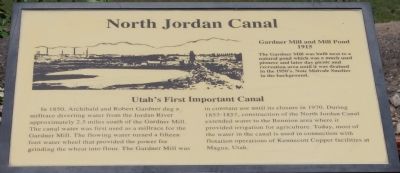 North Jordan Canal Marker image. Click for full size.