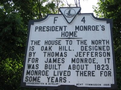 President Monroe's Home Marker image. Click for full size.