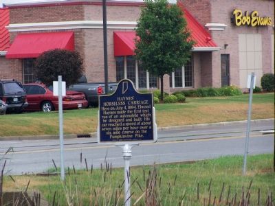 The marker is across the street from a Bob Evans restaurant. image. Click for full size.