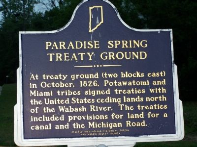 Paradise Spring Treaty Ground Marker. Click for full size. Paradise Spring Treaty Ground Marker image. Click for full size.