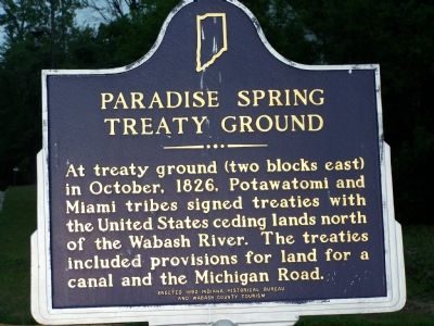 Paradise Spring Treaty Ground Marker image. Click for full size.
