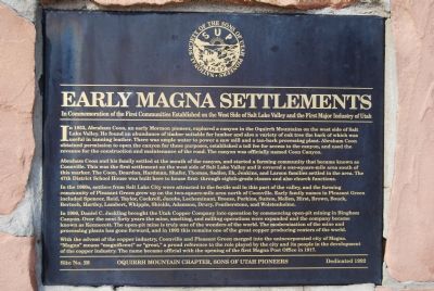 Early Magna Settlements Marker image. Click for full size.