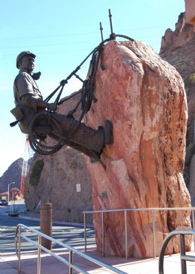 High Scaler Sculpture on rock wall. Click for full size. High Scaler Sculpture on rock wall image. Click for full size.