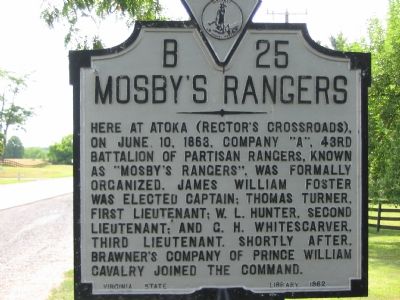 Mosby's Rangers Marker image. Click for full size.
