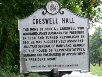 Creswell Hall Marker image. Click for full size.