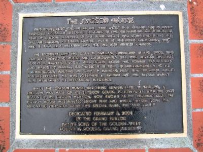 The Carson House Marker image. Click for full size.