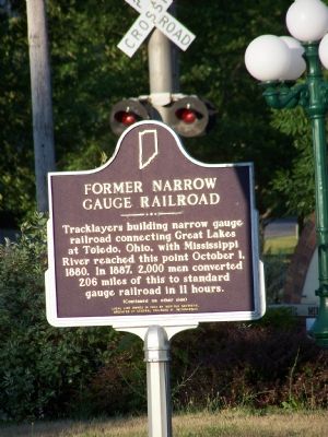 Former Narrow Gauge Railroad Marker image. Click for full size.