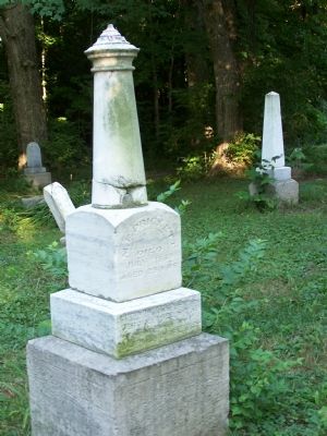 Markers in the Miami Indian Cemetery. image. Click for full size.