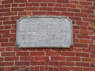 Dedication plaque over the door image. Click for full size.