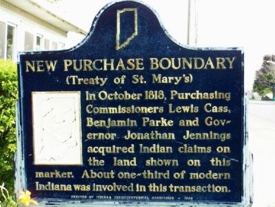 Close up of New Purchase Boundary (Treaty of St. Mary's) Marker image. Click for full size.