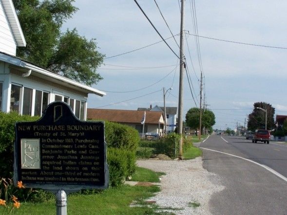 New Purchase Boundary (Treaty of St. Mary's) Marker. Click for full size. New Purchase Boundary (Treaty of St. Mary's) Marker image. Click for full size.