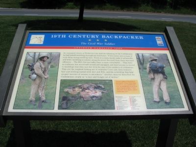 19th Century Backpacker -The Civil War Soldier Marker image. Click for full size.