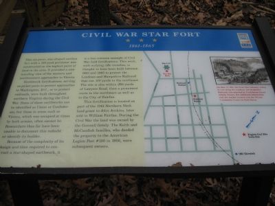 Civil War Star Fort - 1861-1865 Marker. Click for full size. Civil War Star Fort - 1861-1865 Marker image. Click for full size.