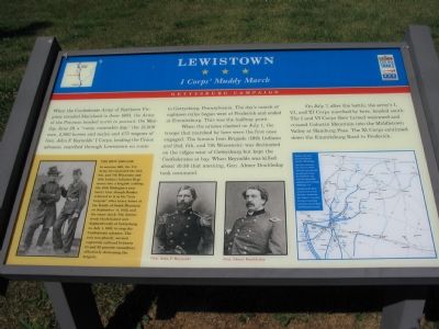 Lewistown - I Corps' Muddy March Marker. Click for full size. Lewistown - I Corps' Muddy March Marker image. Click for full size.