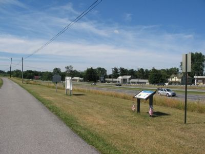 George Washington Marker and CW Trails Marker Alongside the Highway image. Click for full size.