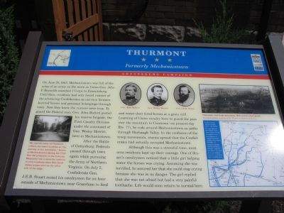 Thurmont - Formerly Mechanicstown Marker image. Click for full size.