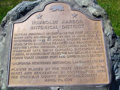 Humboldt Harbor Historical District Marker image. Click for full size.