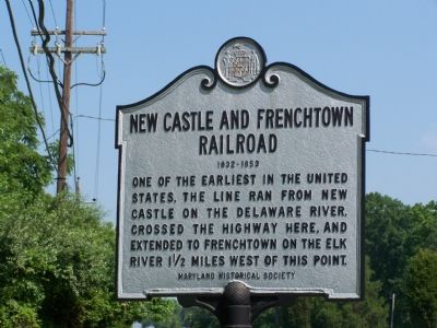 New Castle and Frenchtown Railroad Marker image. Click for full size.