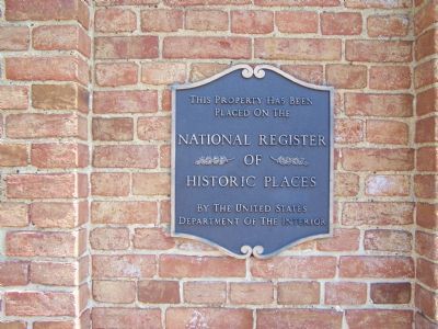 National Register of Historic Places plaque on sancturary image. Click for full size.