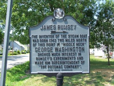 James Rumsey Marker. Click for full size. James Rumsey Marker image. Click for full size.