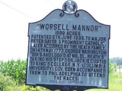 “Worsell Mannor” Marker image. Click for full size.