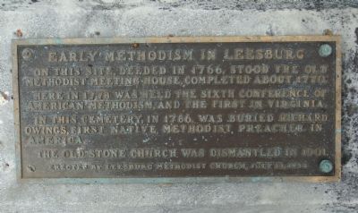 Early Methodism in Leesburg Marker. Click for full size. Early Methodism in Leesburg Marker image. Click for full size.